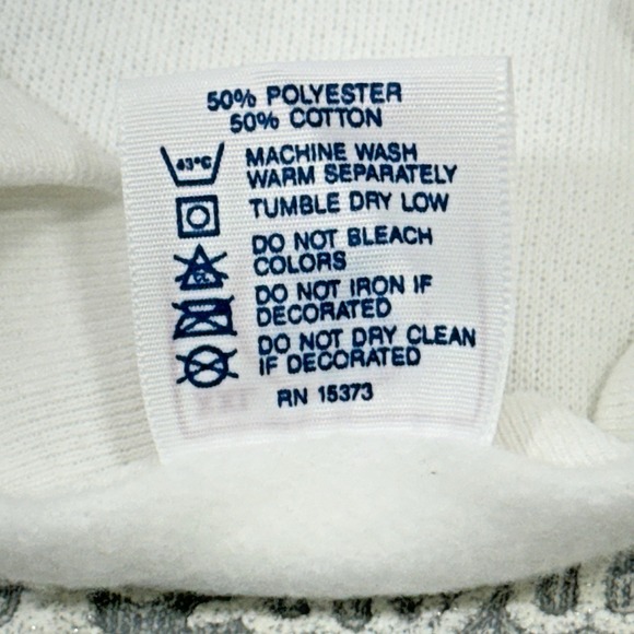 1985 Delta Vintage White Las Vegas Casino StripPuff Printing Bedazzled Crewneck - Picture 6 of 6